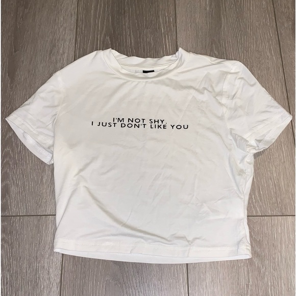 Cropped white tee - Picture 1 of 2